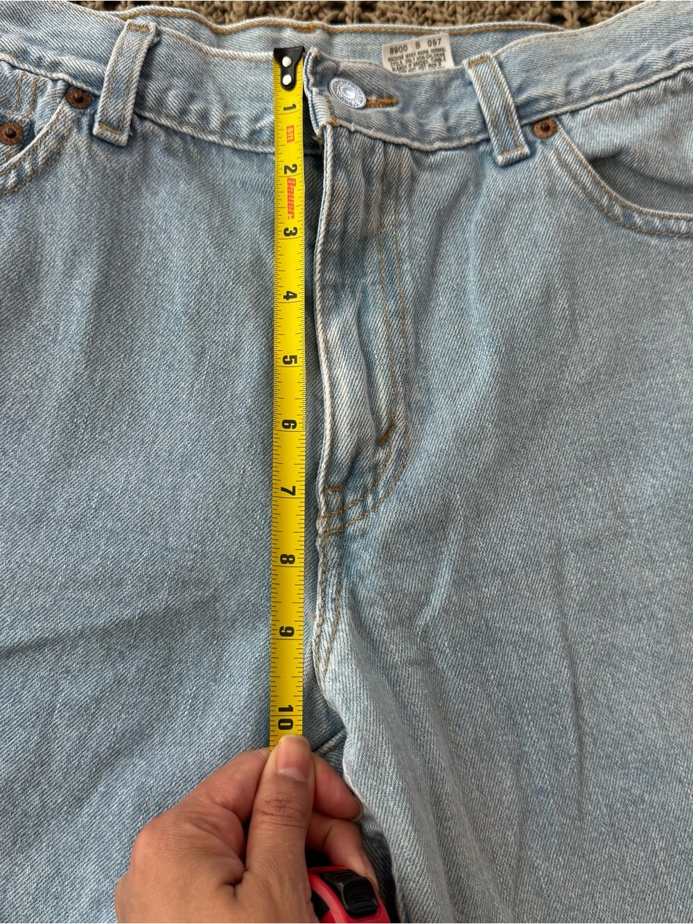 Levis 550 Relaxed Fit Denim Shorts Womens Size 8 Light Wash High Rise Mom Jean - Picture 7 of 10